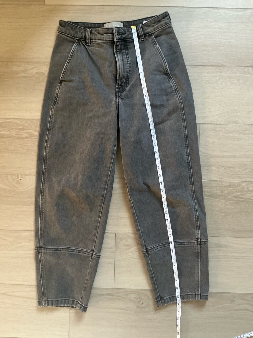 Everlane Utility Barrel Jeans Gray Charcoal Size 27 Regular